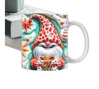 Yianyal Tasse à café avec, tasses à café sur le thème des gnomes, coupe 3D Gnome coloré avec boîtes - Tasse de jardin de grande capacité de 350 ml pour maman, meilleure amie, collègue