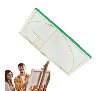 Yianyal Viseur Golden Ratio - Outil de correction de section dorée | Visionneuse de section dorée transparente, outil de composition triangulaire doré pour photographie, peinture, dessin