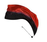 Yianyal Voile Poi Soie,Voile Soie Poi | Drapeaux de danse avec balles swing,Drapeaux de culte colorés, voile de danse du ventre dégradé Poi pour l'église, la scène et les spectacles tribaux