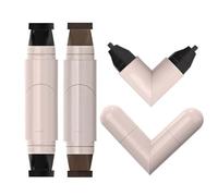 YIBABY Lot de 2 tampons pliables en gel pour eyeliner - Crayon à double extrémité pour des ailes parfaites - Outil imperméable pour les yeux - Stylo anti-taches pour débutants (noir + marron)