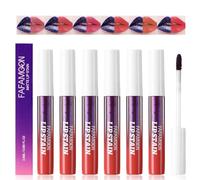 Yibaby - Lot de 3 crayons à lèvres amovibles - Marron mat - Tatouage très pigmenté - Tint à lèvres longue durée - 6 couleurs - 2,5 ml/unité