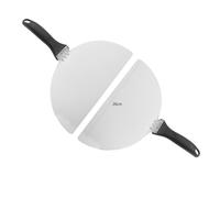 YIBAKE Spatule en acier inoxydable et aluminium avec manche antidérapant - 28 cm, parfaite pour les pizzas, les gâteaux et les tartes flambées