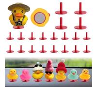 YIBEICO Lot de 20 bouchons de canard, support en caoutchouc pour tableau de bord et tableau de bord pour tableau de bord Jeep et écran fixe, cadeau pour les amateurs de Jeep, (canard en caoutchouc non