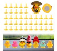 YIBEICO Lot de 40 bouchons de canard, support en caoutchouc pour tableau de bord et tableau de bord pour tableau de bord Jeep et écran fixe, cadeau pour les amateurs de Jeep, (canard en caoutchouc non