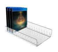 YIBEICO Support de rangement pour console de jeu PS5, PS4, PS3, peut contenir jusqu'à 12 jeux, boîte de rangement pour jeux PS5 (transparent)