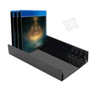 YIBEICO Support de rangement pour console de jeu PS5, PS4, PS3, peut contenir jusqu'à 12 jeux, boîte de rangement pour jeux PS5 (noir)