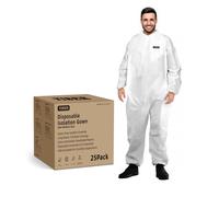 Yiber Hazmat Suit Disposable Coverall | Les peintres du corps a plein regime a 7 tailles avec plusieurs specifications pour les hommes et les fem