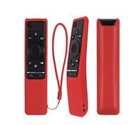 YiBiChin Étui de Protection en Silicone pour Samsung contrôleur TV Smart 4k BN59-01259B BN59-01274A BN59-01266A BN59-01241A BN59-01242A BN59 Series Remote Cover, Lavable Antichoc avec lanière (Rouge)