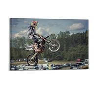YIBIN Maximal Poster d'exercices Freestyle Moto Cross Country Race Poster décoratif sur toile Poster mural et image d'art Impression moderne pour chambre à coucher 30 x 45 cm