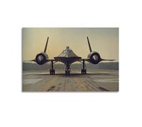 YIBIN Poster d'aviation Lockheed SR-71 Blackbird - Impression sur toile - Décoration murale moderne pour chambre à coucher - 30 x 45 cm