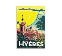 YIBIN Poster vintage pour Hyères - Peinture décorative sur toile - Décoration murale moderne pour chambre à coucher - 30 x 45 cm