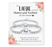 YIBONIKA Lot de 2/3 bracelets en forme de cœur pour mère et fille, avec | Ensemble de bracelets pour couple - Cadeau pour la fête des mères et un anniversaire, Noël, rentrée des classes