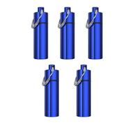 YIBOZI Boîte à pilules étanche en aluminium avec porte-clés pour randonnée, camping