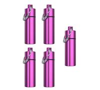 YIBOZI Boîte à pilules étanche en aluminium avec porte-clés pour randonnée, camping