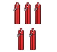 YIBOZI Boîte à pilules étanche en aluminium avec porte-clés pour randonnée, camping