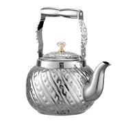 YIBOZI Bouilloires ménagères en acier inoxydable avec finition martelée 1,2/1,6/2 L, grande capacité, poignée ergonomique pour la maison