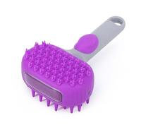 YIBOZI Brosse de bain pour animaux de compagnie, peigne de massage en silicone doux, outil de toilettage efficace pour chiens et chats