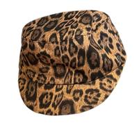 YIBOZI Chapeau imprimé léopards, bérets élégants imprimés léopards chapeau doux en tissu imitation daim pour femmes hommes tenues de fête quotidiennes