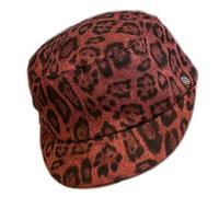 YIBOZI Chapeau imprimé léopards, bérets élégants imprimés léopards chapeau doux en tissu imitation daim pour femmes hommes tenues de fête quotidiennes