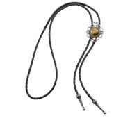 YIBOZI Collier avec pendentif Bolos tribal sud-ouest pour homme et femme, style hip-hop, chaîne superposée, accessoire avec cuir PU