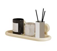 YIBOZI Étagère de salle de bain à ventouse murale multifonction avec trous de drainage pour rangement de douche ABS