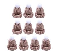 YIBOZI Lot de 10 mini chapeaux tricotés pour cadeaux de décoration de maison pour fille