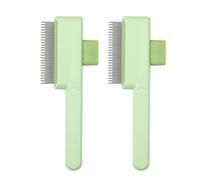 YIBOZI Lot de 2 brosses démêlantes pour poils de chien avec design autonettoyant pour enlever les poils des poils de votre animal de compagnie, poignée ergonomique antidérapante