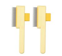 YIBOZI Lot de 2 brosses démêlantes pour poils de chien avec design autonettoyant pour enlever les poils des poils de votre animal de compagnie, poignée ergonomique antidérapante