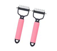 YIBOZI Lot de 2 peignes de toilettage pour animaux de compagnie, outil de démêlage efficace, peigne démêlant doux pour chien, chat, accessoires de toilettage quotidien