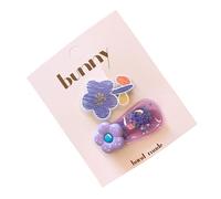 YIBOZI Lot de 2 pinces à cheveux pour filles - Motif floral - Paillettes scintillantes - Clip latéral doux pour enfants - Accessoires à porter au quotidien