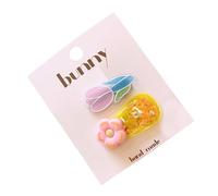 YIBOZI Lot de 2 pinces à cheveux pour filles - Motif floral - Paillettes scintillantes - Clip latéral doux pour enfants - Accessoires à porter au quotidien