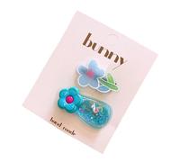 YIBOZI Lot de 2 pinces à cheveux pour filles - Motif floral - Paillettes scintillantes - Clip latéral doux pour enfants - Accessoires à porter au quotidien