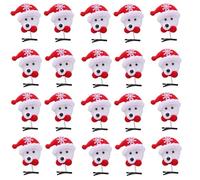 YIBOZI Lot de 20 pinces à cheveux de Noël pour enfants à paillettes avec motif flocons de neige et renne