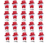 YIBOZI Lot de 20 pinces à cheveux de Noël pour enfants à paillettes avec motif flocons de neige et renne