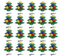 YIBOZI Lot de 20 pinces à cheveux de Noël pour enfants à paillettes avec motif flocons de neige et renne