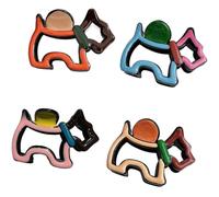 YIBOZI Lot de 4 pinces à cheveux en forme de chien, 4 pinces à cheveux en forme de chien avec blocage de couleur, accessoires de coiffure pour femme et fille à porter au quotidien