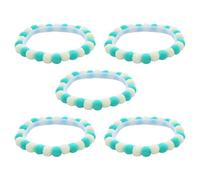 YIBOZI Lot de 5 colliers pour animaux de compagnie avec pompons colorés réglables pour chats et chiens pour festival, fêtes d'anniversaire