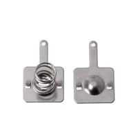 YIBOZI Lot de 50 paires de ressorts de batterie et plaque de contact pour piles AA AAA en métal argenté positif négatif