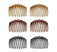 YIBOZI Lot de 6 peignes latéraux en résine pour femme Accessoires de coiffure pour raie latérale