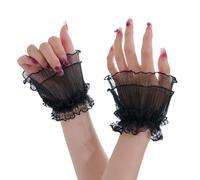 YIBOZI Manchettes respirantes, couvre-bras plissés en dentelle transparente, accessoires de photo, manches transparentes confortables pour photographie