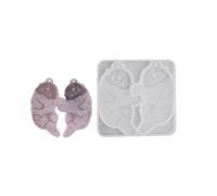 YIBOZI Moules en silicone en forme de loutre avec trou pour la fabrication de bijoux en résine époxy, porte-clés, pendentifs