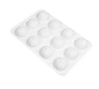 YIBOZI Moules en silicone en forme de noix pour bonbons au chocolat Moule à gâteau en silicone 12 cavités avec motifs de noix pour dessert délicat