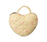 YIBOZI Organisateurs de maquillage, élégant en forme de cœur, sac à cosmétiques matelassé, grande capacité, organiseurs de produits de toilette pour le rangement de voyage