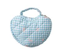 YIBOZI Organisateurs de maquillage, élégant en forme de cœur, sac à cosmétiques matelassé, grande capacité, organiseurs de produits de toilette pour le rangement de voyage