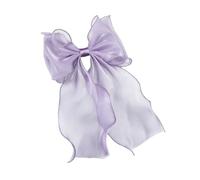 YIBOZI Pince à cheveux avec nœud, élégante grande pince à cheveux pour femme, design français, longue queue en tulle, accessoires de coiffure pour un usage quotidien