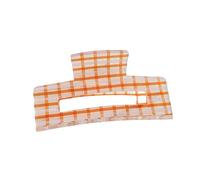 YIBOZI Pince à cheveux, breloque coréenne simple à carreaux en acrylique, pince à cheveux pour femme, maintient en toute sécurité un usage quotidien