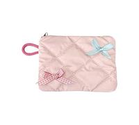 YIBOZI Sac de rangement avec nœud, sac de rangement décoré de nœud nacré, multi-usages, organiseurs de maquillage, trousse de toilette, pochettes cosmétiques de voyage
