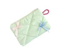 YIBOZI Sac de rangement avec nœud, sac de rangement décoré de nœud nacré, multi-usages, organiseurs de maquillage, trousse de toilette, pochettes cosmétiques de voyage