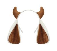 YIBOZI Serre-tête en corne de mouton à fourrure pour fêtes costumées, spectacles, accessoires légers et confortables