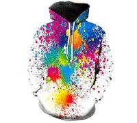 YIBUHANG 7 Couleurs Encre Graffiti 3D Sweat Hommes Dames Pulls décontractés Adulte Rue Hauts étudiant Sweats